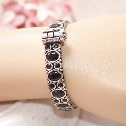 KESAR - OXIDISED SILVER LOOK ALIKE KADA - BLACK - kada