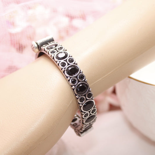 KESAR - OXIDISED SILVER LOOK ALIKE KADA - BLACK - kada