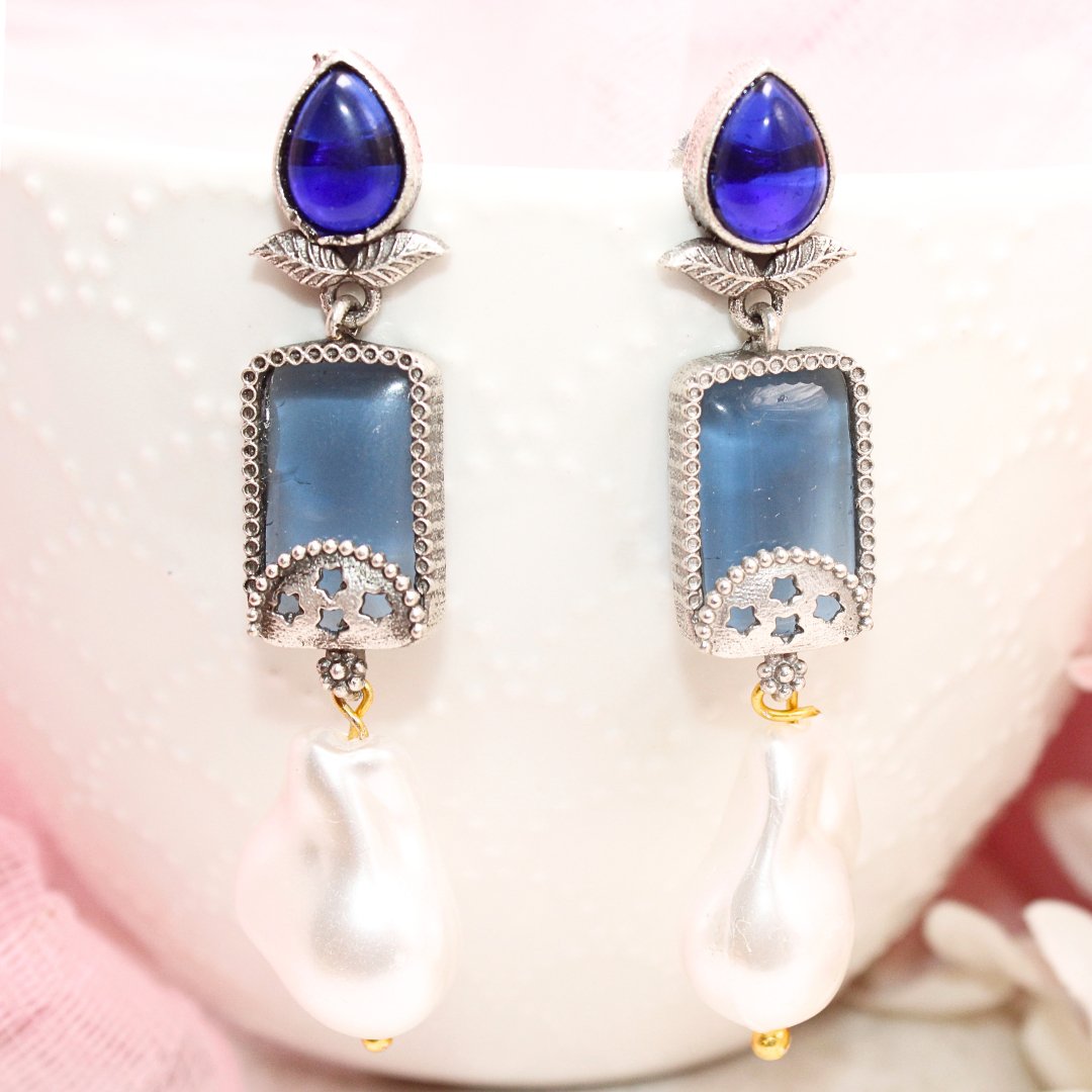 MONALISA STONE DANGLER - BLUE - EARRING