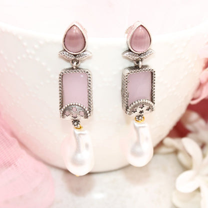 MONALISA STONE DANGLER - PINK - EARRING