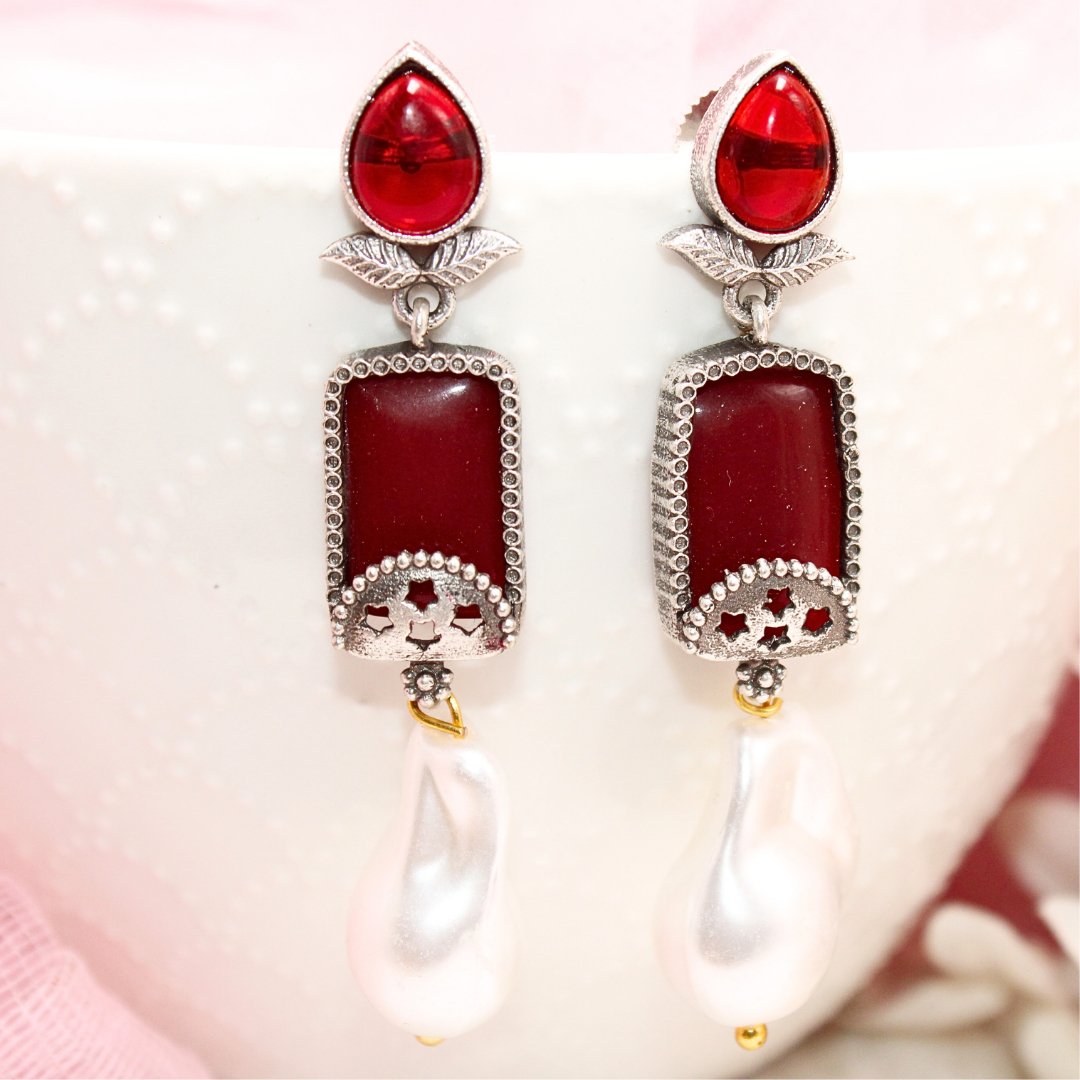 MONALISA STONE DANGLER - RED - EARRING