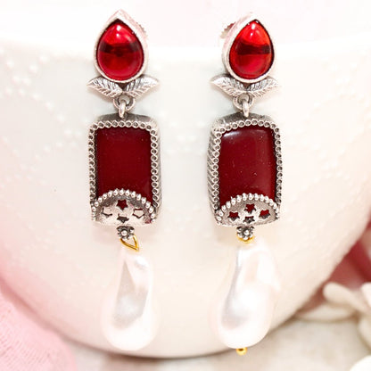 MONALISA STONE DANGLER - RED - EARRING