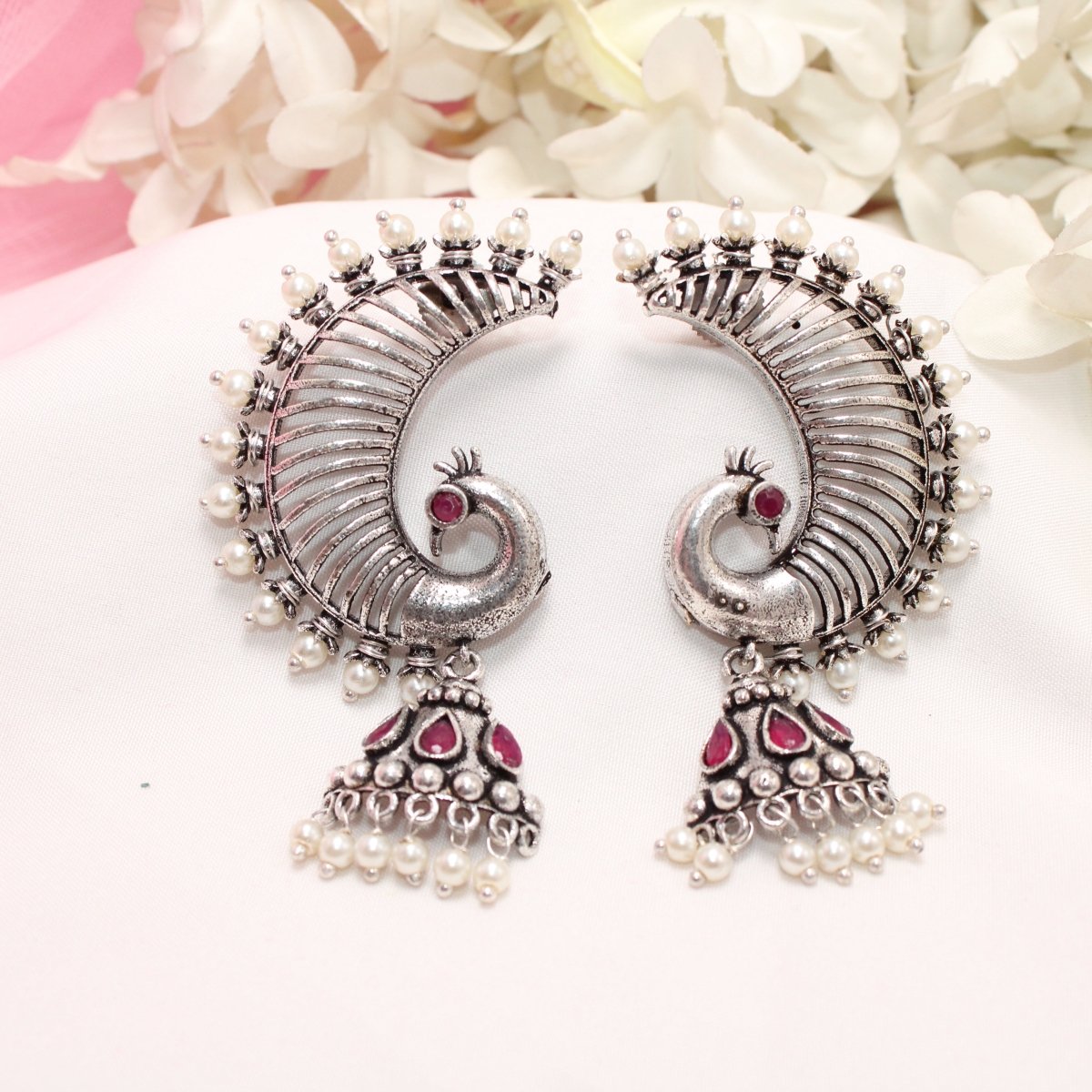 MOR KARNPHOOL EARRING-RED -EARRING