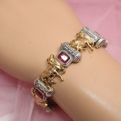 NANDI DUAL TONE BRACELET-RED-SINGLE KADA -kada