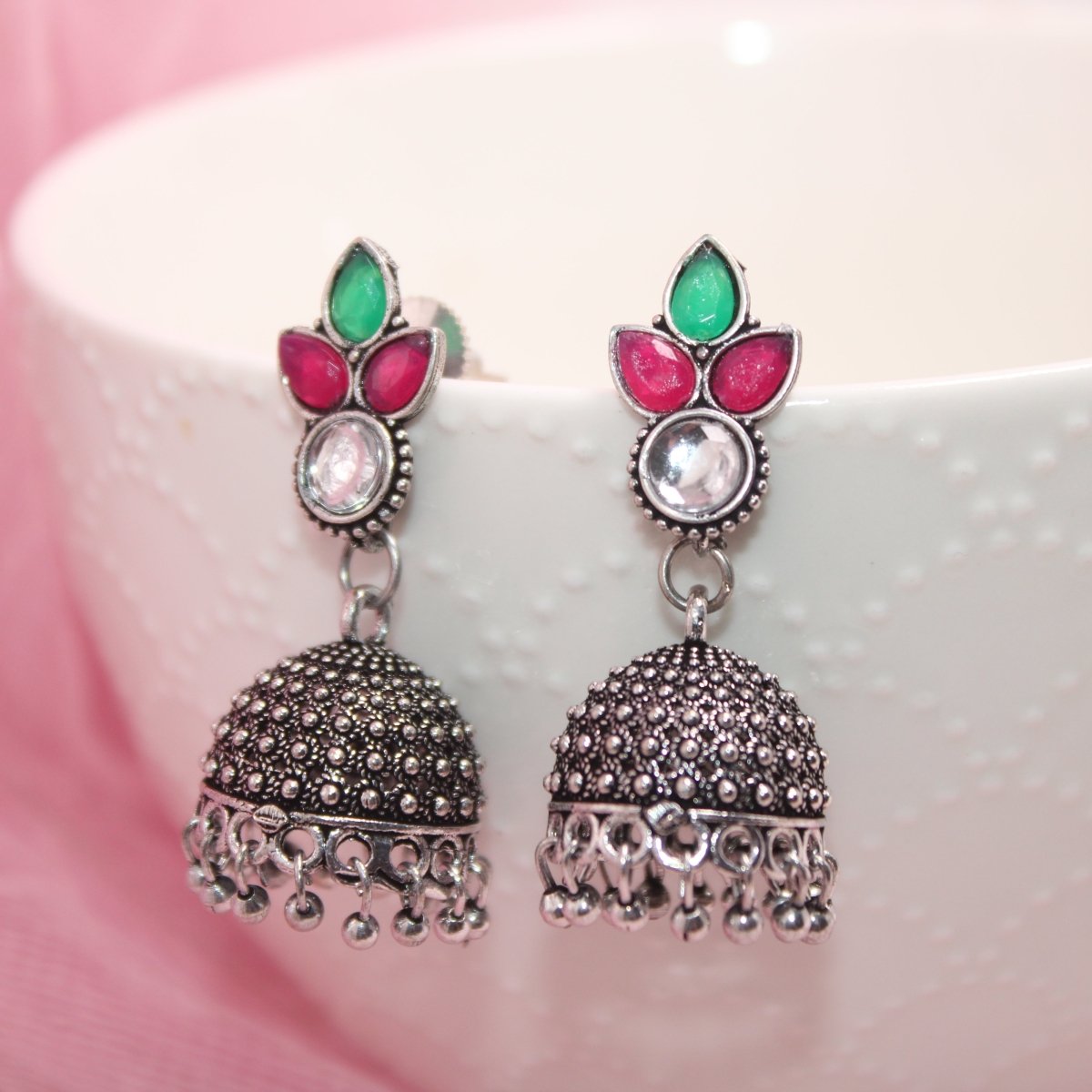 NAVRANG JHUMKI COMBO -Earrings