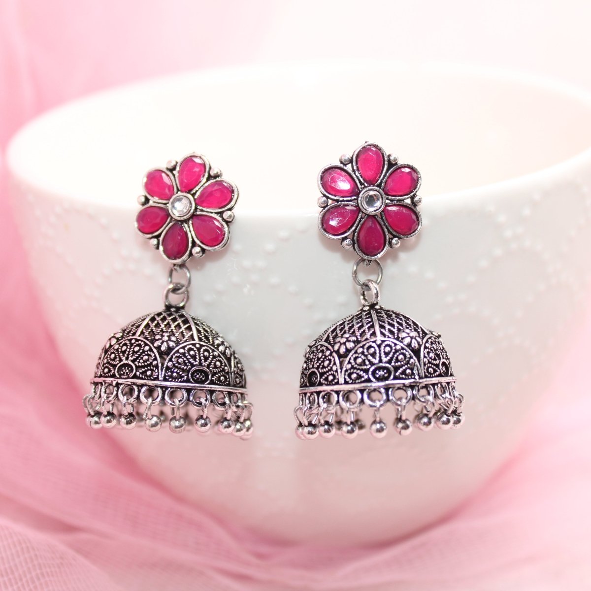 NAVRANG JHUMKI COMBO -Earrings