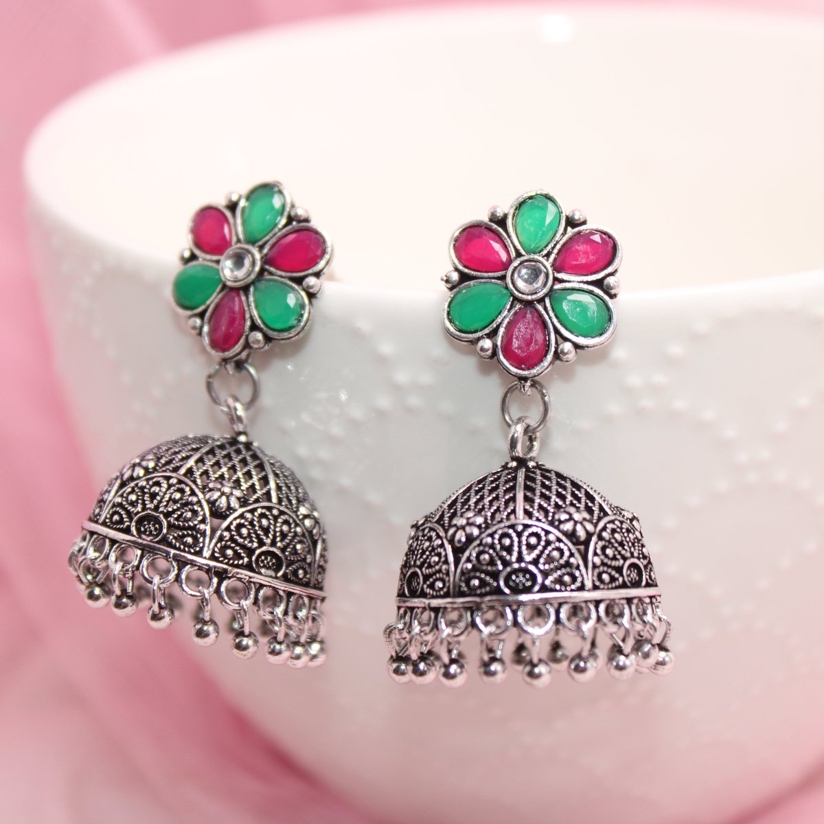 NAVRANG JHUMKI COMBO -Earrings