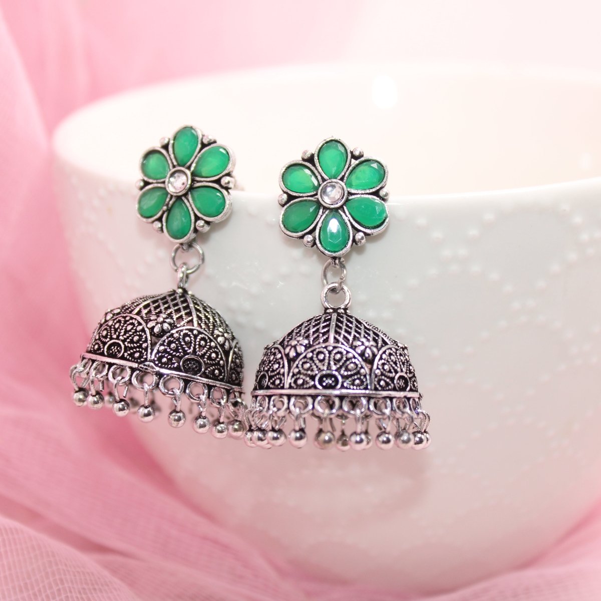 NAVRANG JHUMKI COMBO -Earrings