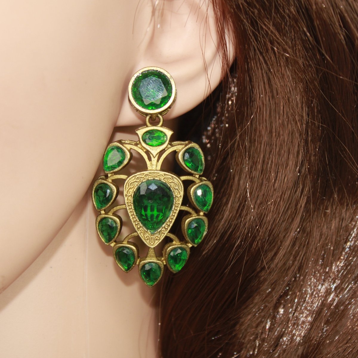 RAJWADI RANI HAAR - DO LADI - GREEN - Necklaces