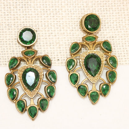 RAJWADI RANI HAAR - DO LADI - GREEN - Necklaces