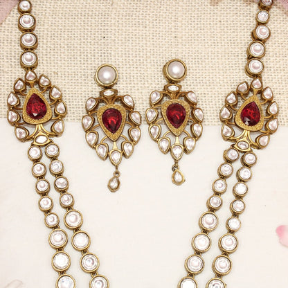 RAJWADI RANI HAAR - DO LADI - WHITE - Necklaces