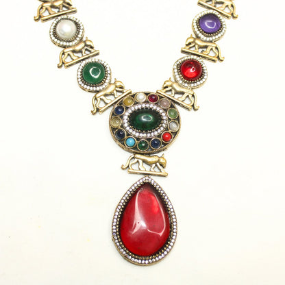 SABYASACHI INSPIRED NECKLACE - NAVRATNA - Necklaces