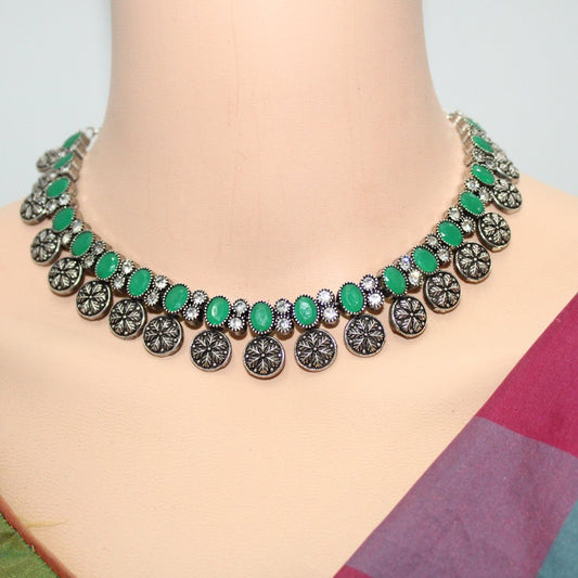 SHREYA SHREE NECKLACE SET-GREEN -Necklaces