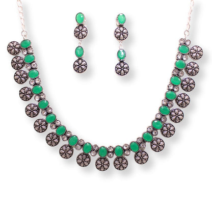 SHREYA SHREE NECKLACE SET-GREEN -Necklaces