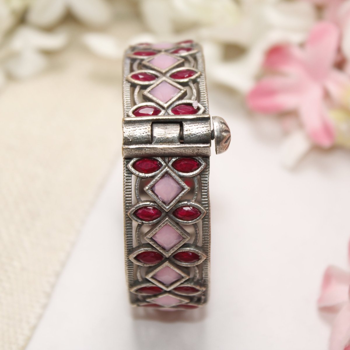 STONE CUTWORK KADA-PINK & MAROON -kada