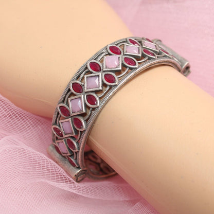 STONE CUTWORK KADA-PINK & MAROON -kada