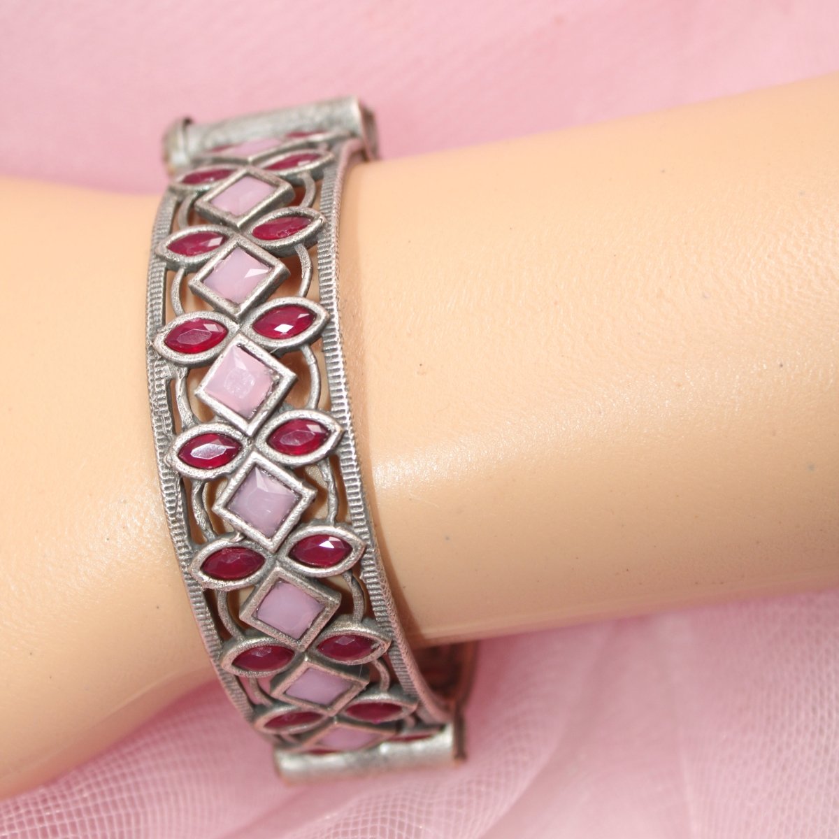 STONE CUTWORK KADA-PINK & MAROON -kada