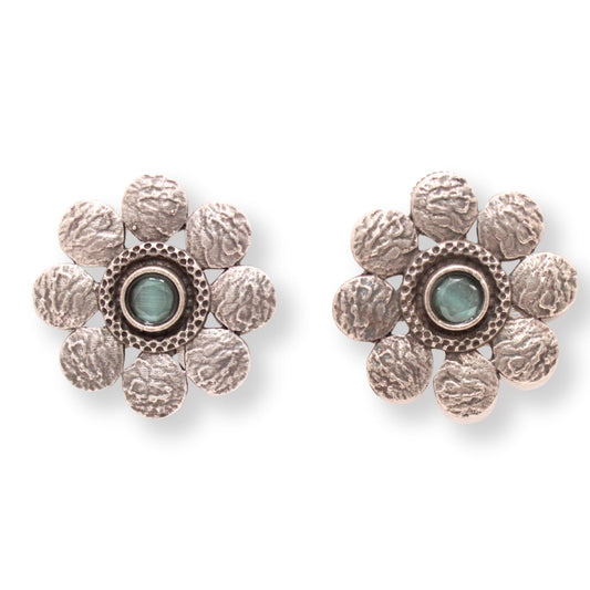 ENBOSS CRUSH FLOWER STUD-MINT -EARRING