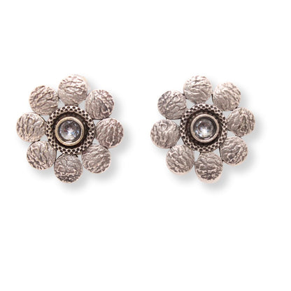 ENBOSS CRUSH FLOWER STUD-TRANSPARENT -EARRING