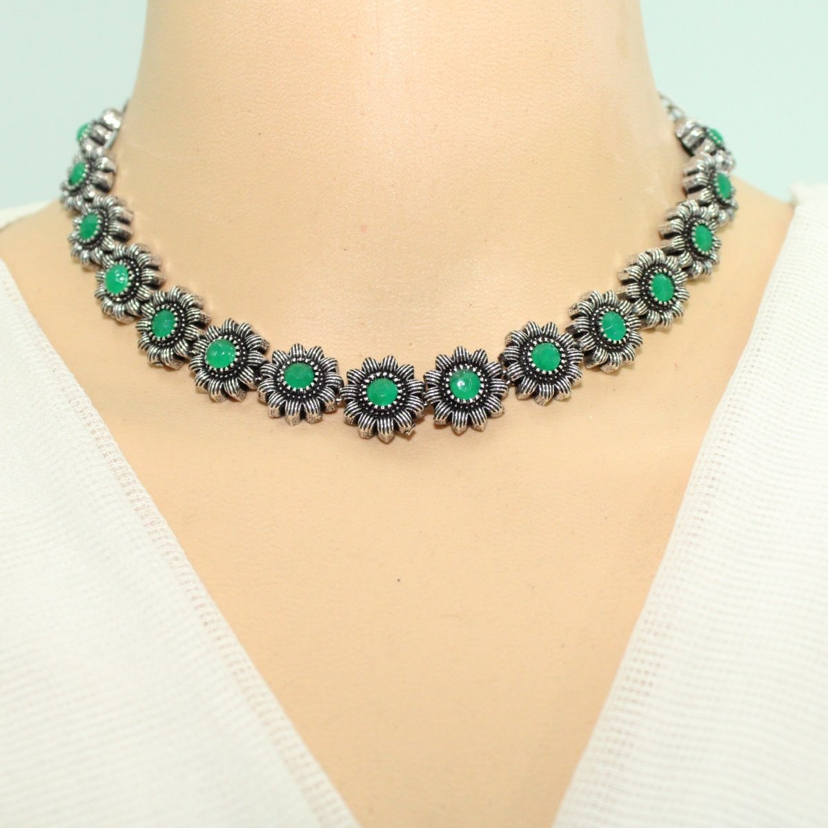 KANAK NECKLACE SET-GREEN -Necklaces