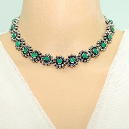 KANAK NECKLACE SET-GREEN -Necklaces