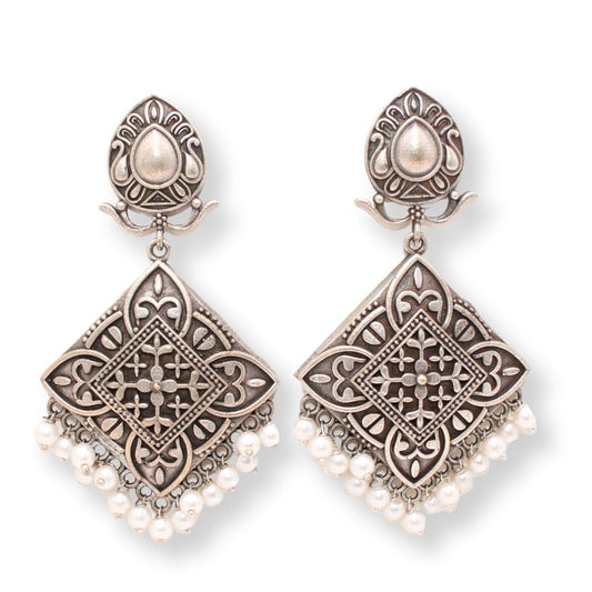 KARREGARI BOHO DANGLER-SILVER -EARRING