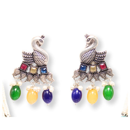 MAYURA PENDANT SET-MULTI COLOUR -Charms & Pendants