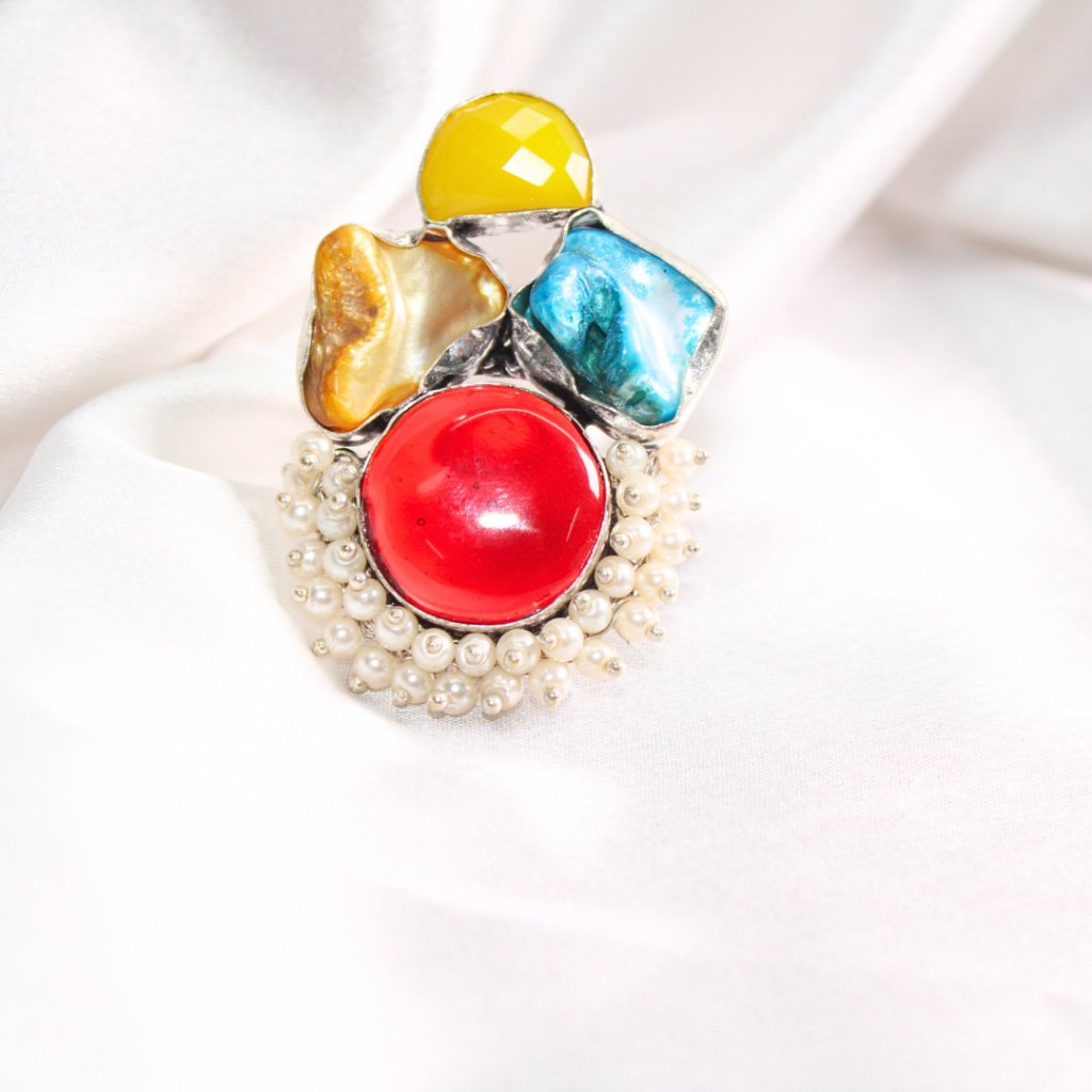 MONALISA STONE FUSION RING-RED -