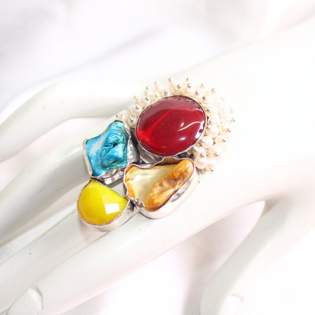 MONALISA STONE FUSION RING-RED -