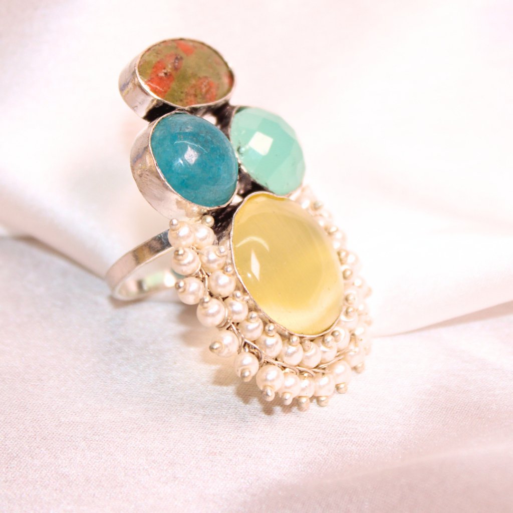 MONALISA STONE FUSION RING-YELLOW -