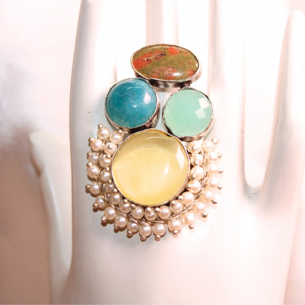 MONALISA STONE FUSION RING-YELLOW -