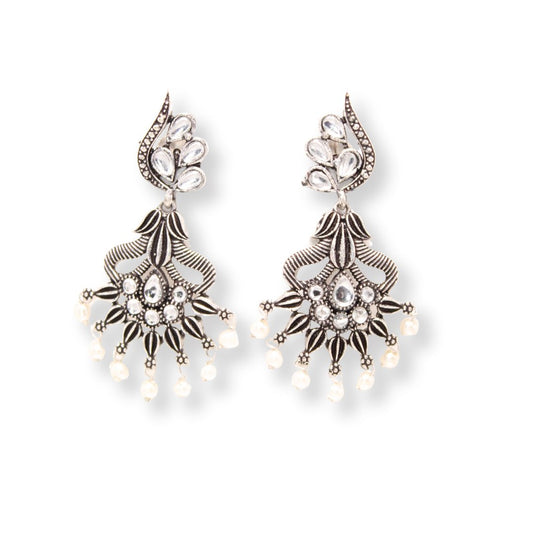 NAVRANG PANKHURI JHUMKA-TRANSPARENT -Earrings