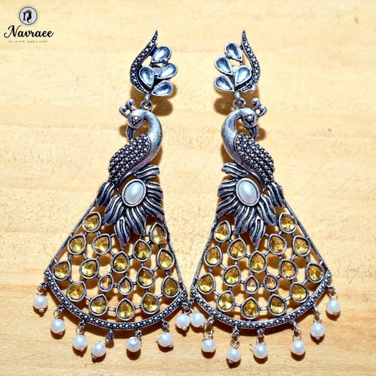 MAYURA CHANDBALI-YELLOW -Earrings