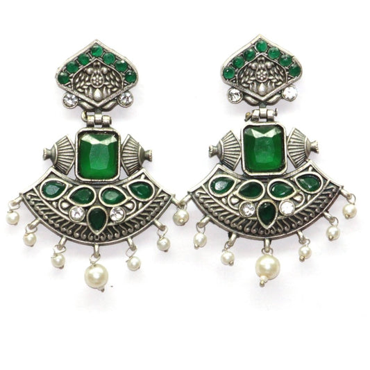 NAGINA KALASH JHUMKA-GREEN -Earrings