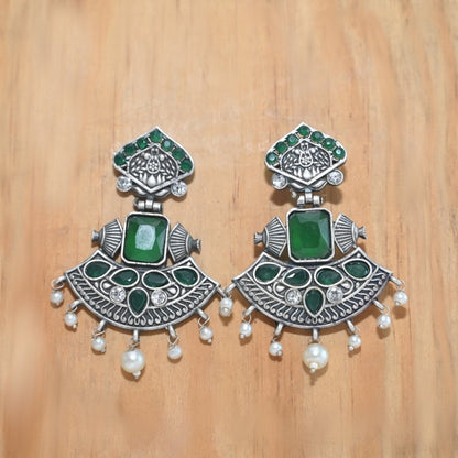 NAGINA KALASH JHUMKA-GREEN -Earrings