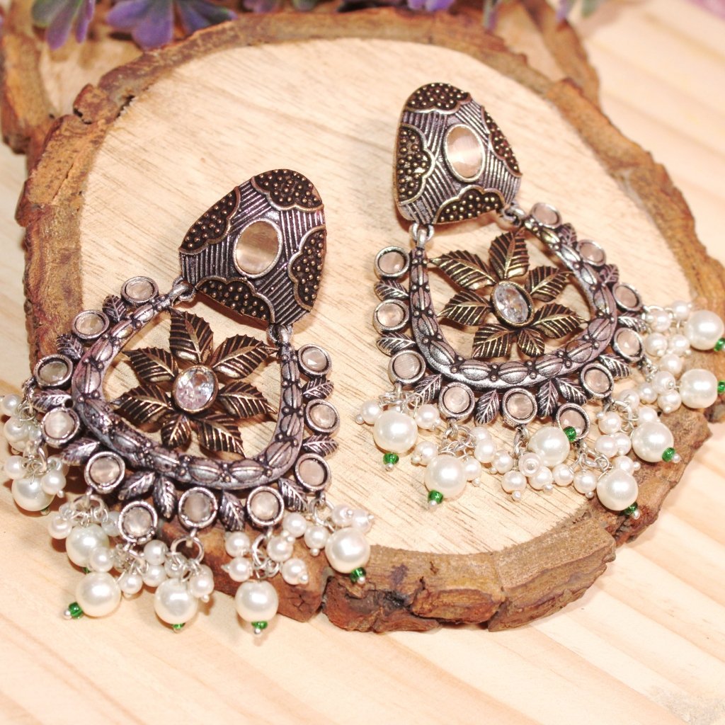 VIRASAT JHALRA JHUMKA-BROWN -EARRING