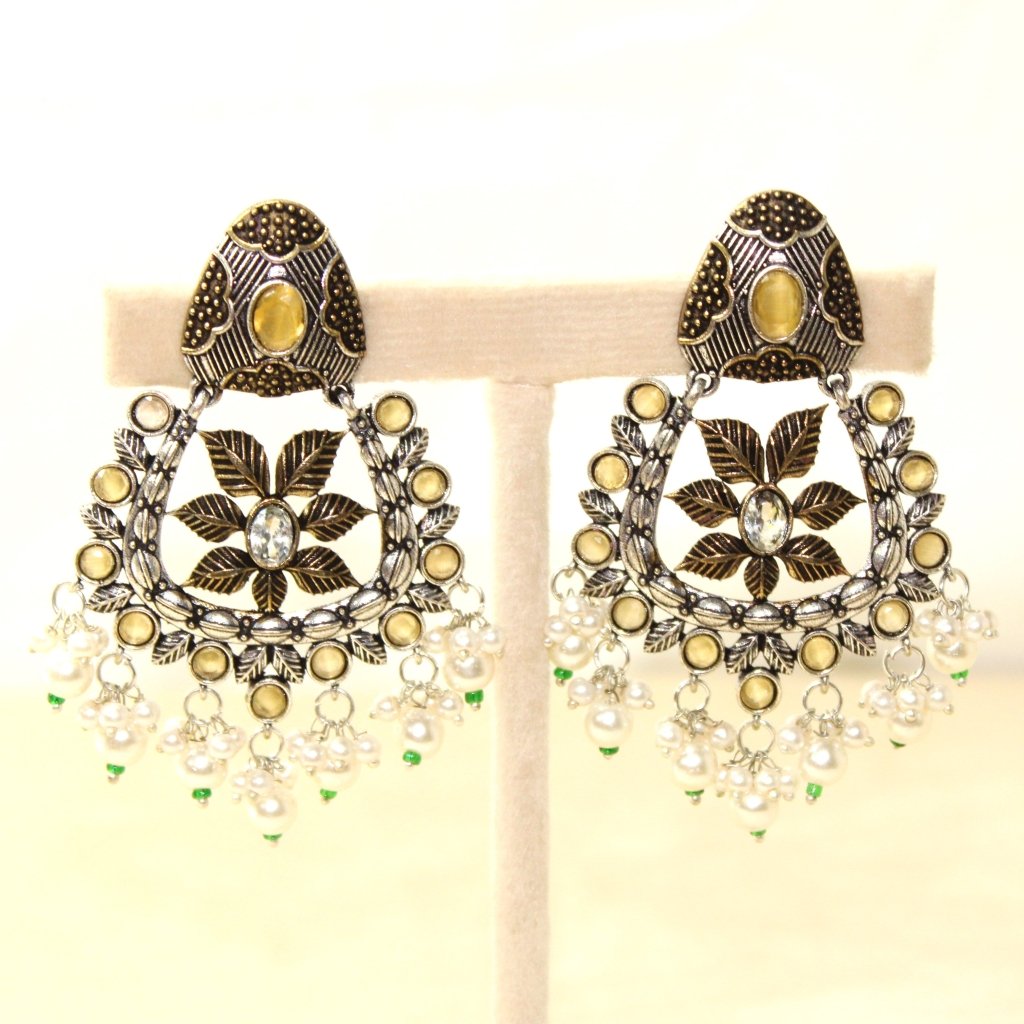 VIRASAT JHALRA JHUMKA-YELLOW -EARRING