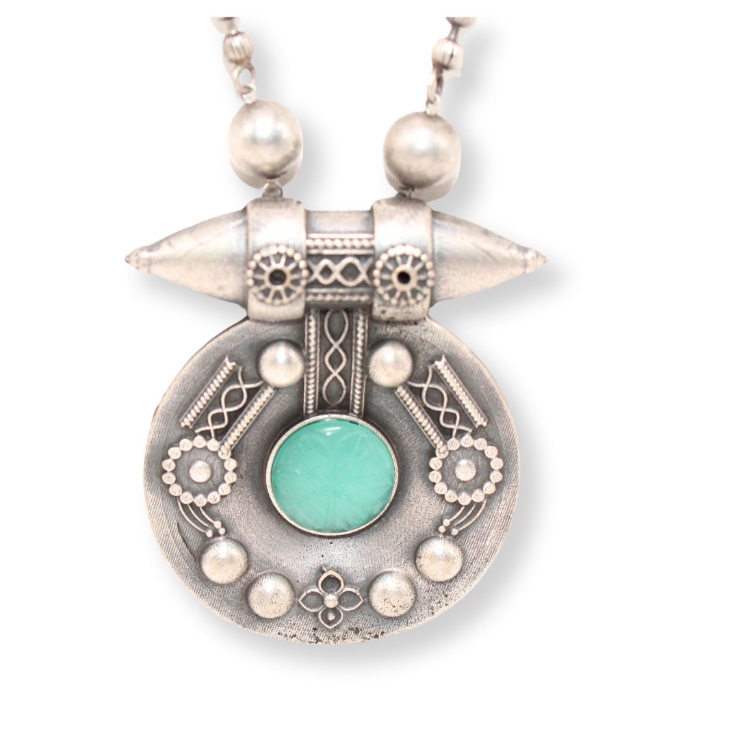 ROUND BOHO PENDANT SET-TURQUOISE -Charms & Pendants