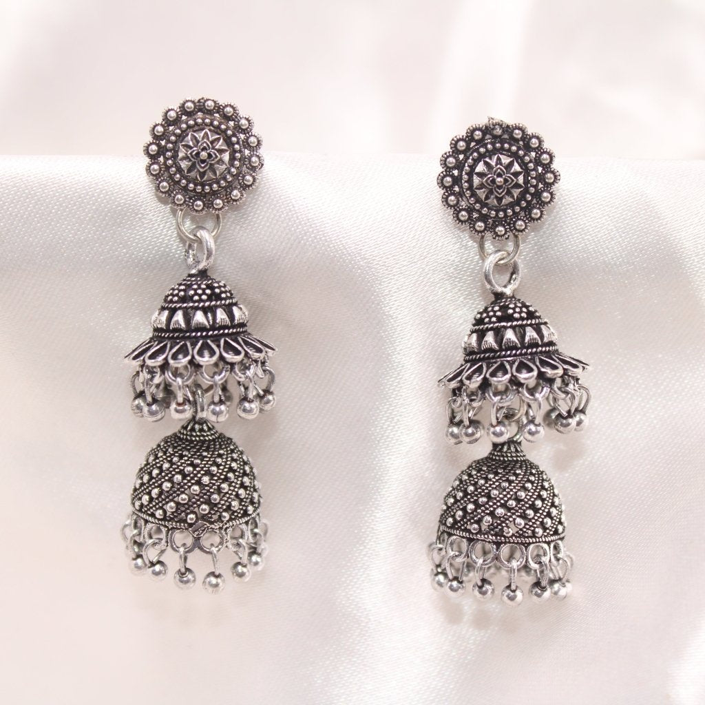 SHRIVI CHAKRA CHHATRI JHUMKI -Earrings