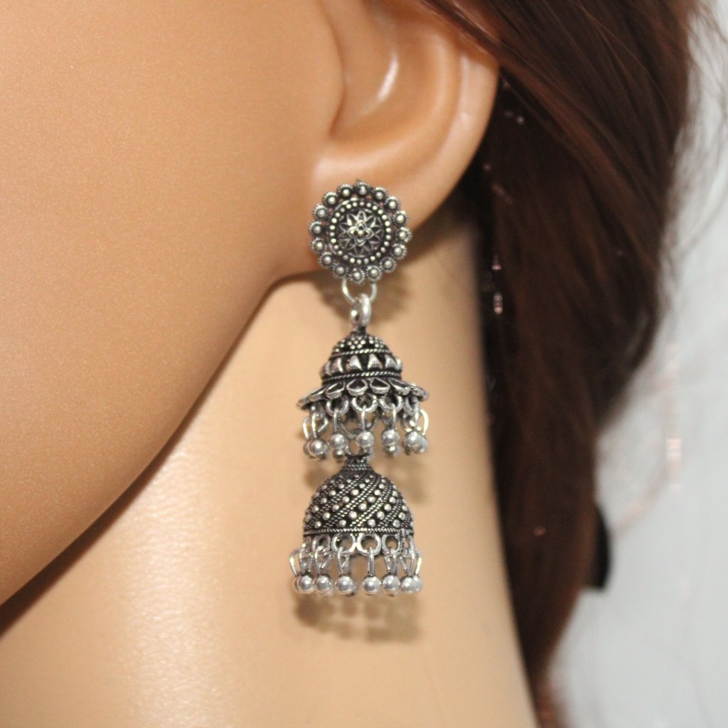 SHRIVI CHAKRA CHHATRI JHUMKI -Earrings