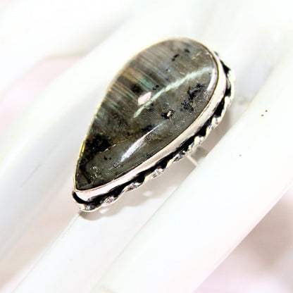 TEXTURED BIG STONE RING-GRANITE SHADE -