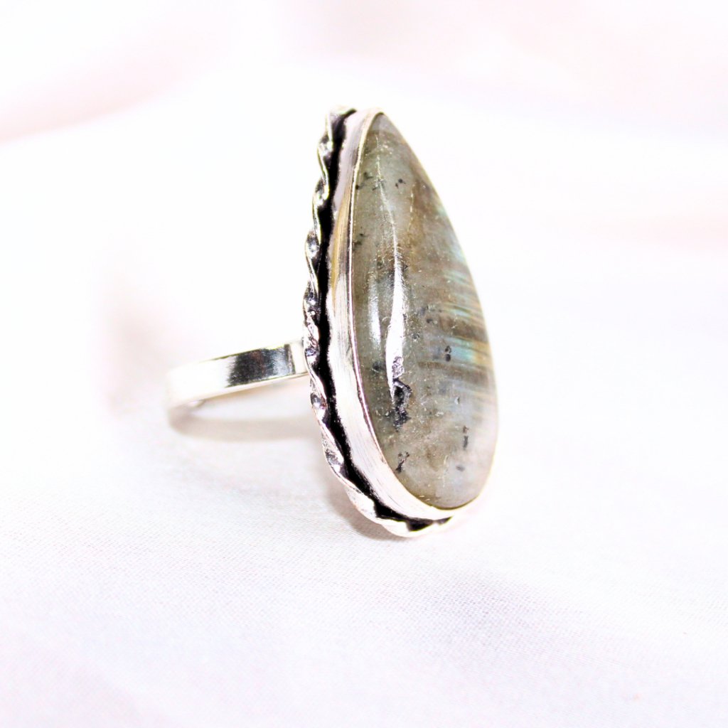 TEXTURED BIG STONE RING-GRANITE SHADE -